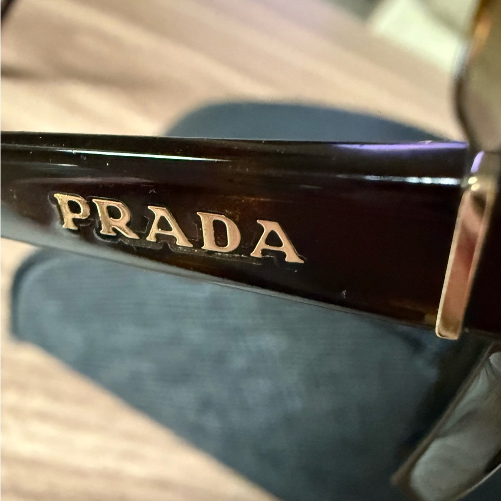 Prada Polarized Women’s Brown and Gold Sunglasses - Picture 2 of 12
